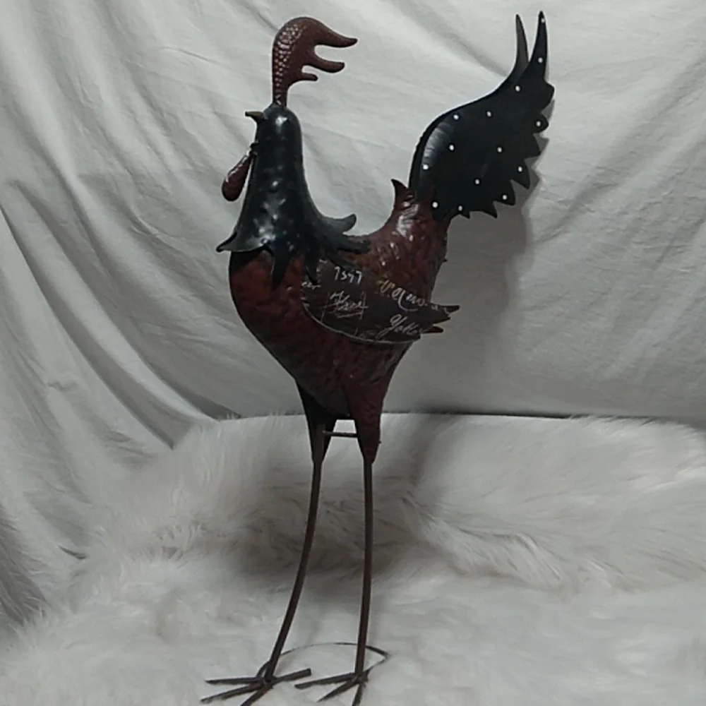 Metal Tall Rooster Home/Yard Decor GUC - Picture 9 of 16
